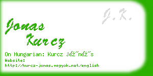 jonas kurcz business card